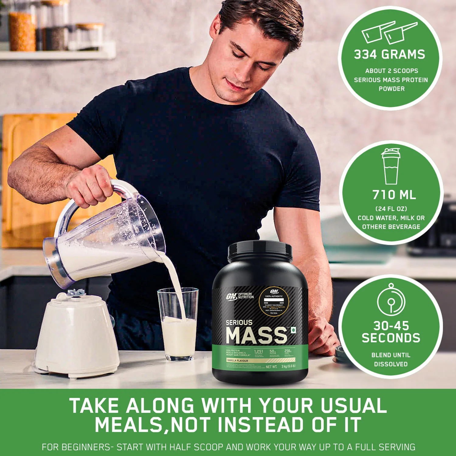 Serious Mass Weight Gainer - Chocolate flavour - 5KG