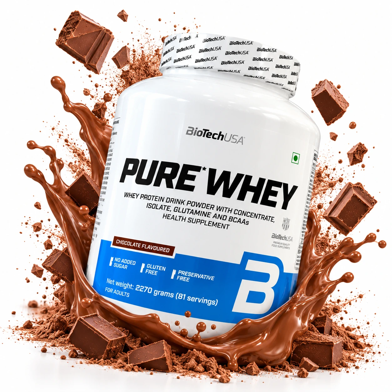 BioTechUSA Pure Whey Protein Powder – Chocolate Flavour