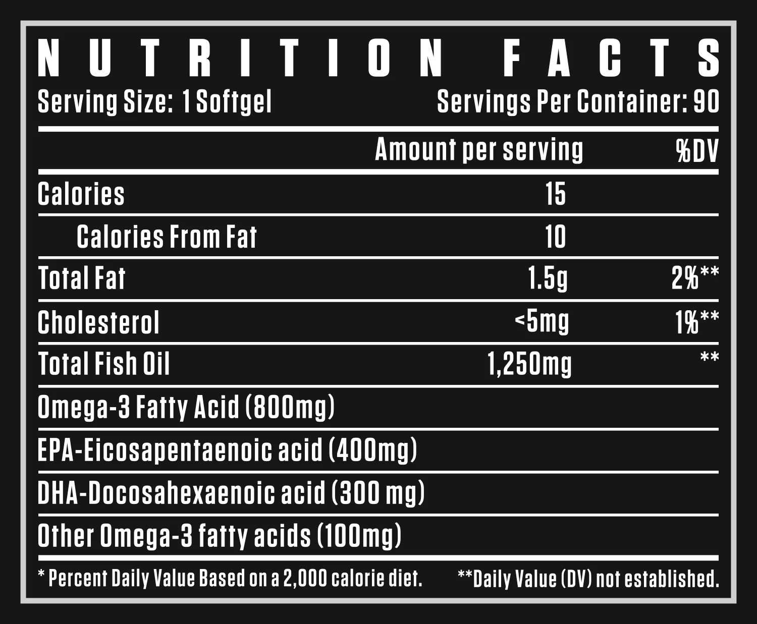 Dexter Jackson DJSS Black Series Omega-3 Fish Oil – 1250 mg
