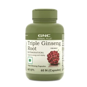 GNC Herbal Plus Triple Ginseng Root – 60 Vegetarian Capsules