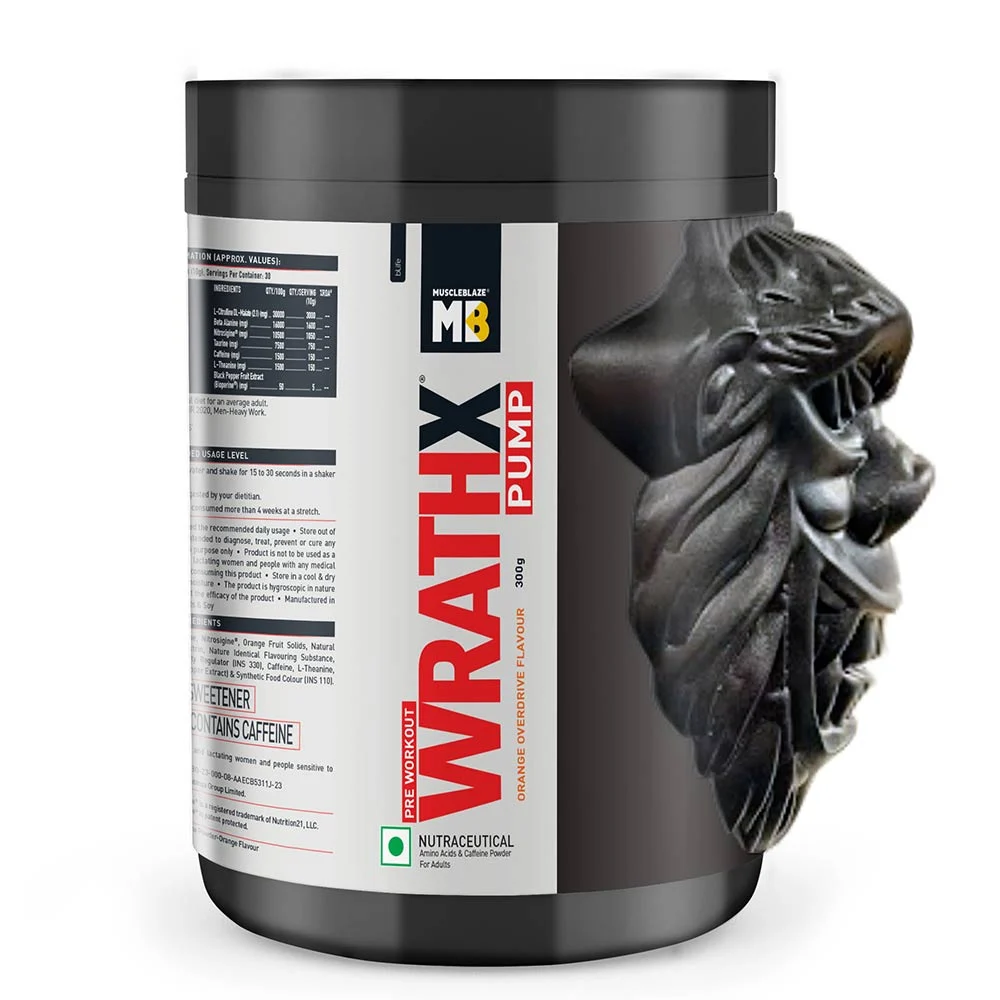 MuscleBlaze WrathX Pump pre-workout supplement