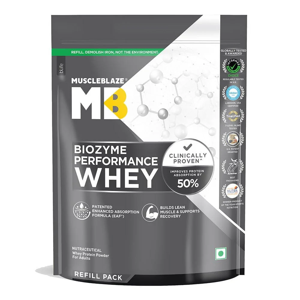 MuscleBlaze Biozyme Performance Whey Protein Powder