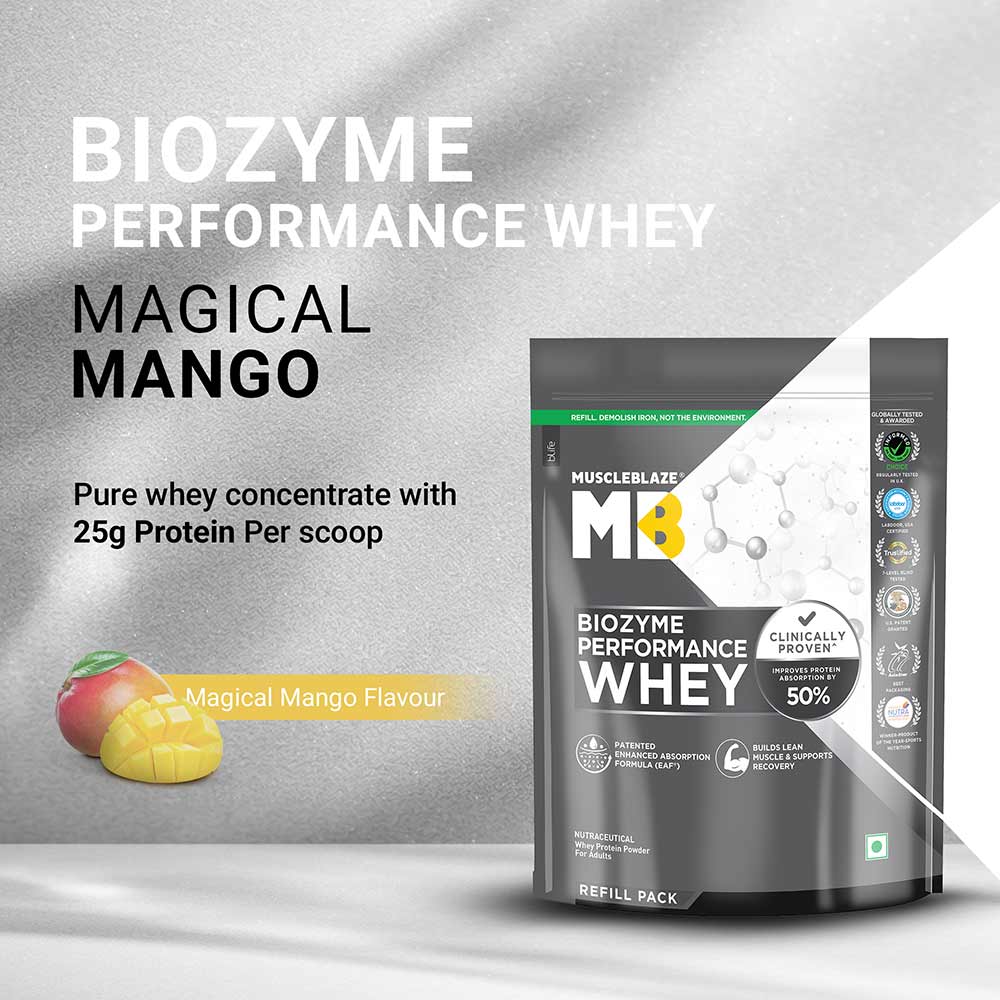 MuscleBlaze Biozyme Performance Whey Protein Powder
